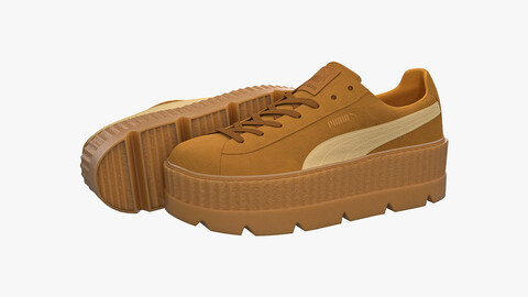 Puma X Fenty Cleated Creepers Brown Suede