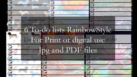 6 to-do lists Rainbow Style