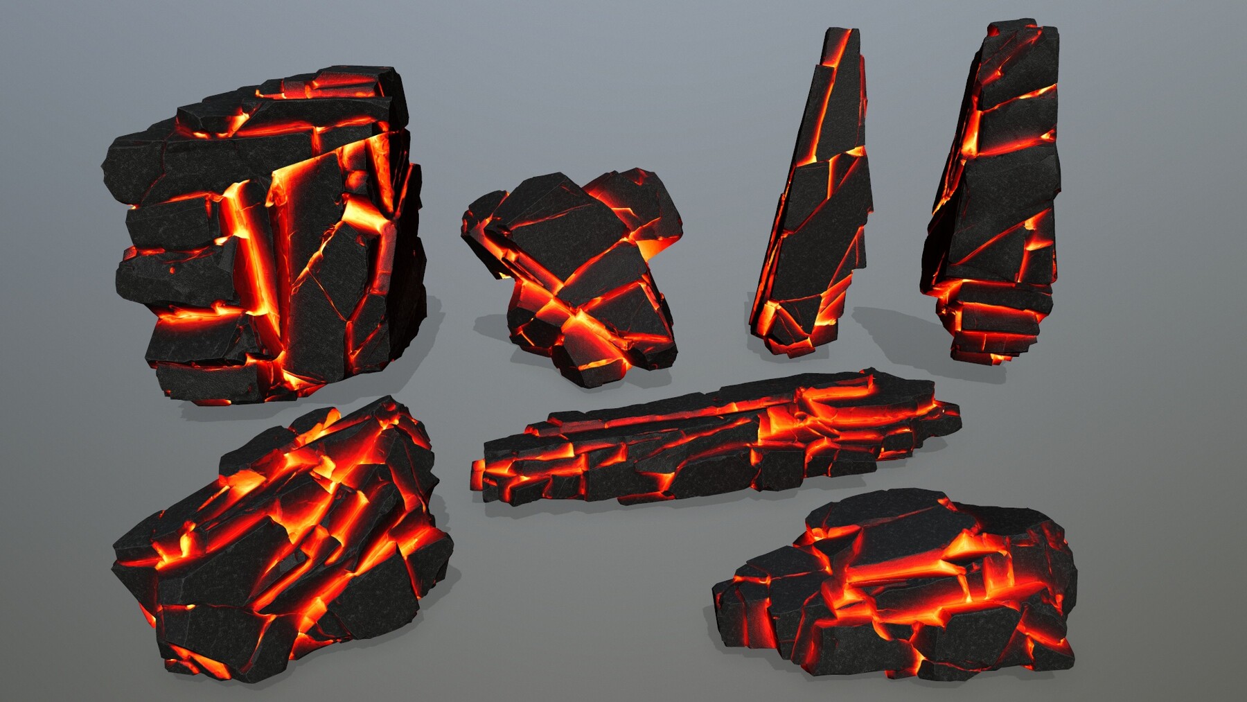 ArtStation - lava rocks | Game Assets