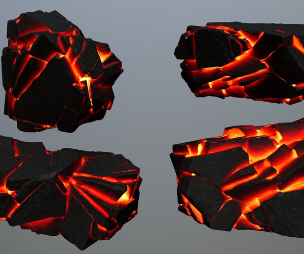 ArtStation - lava rocks | Game Assets