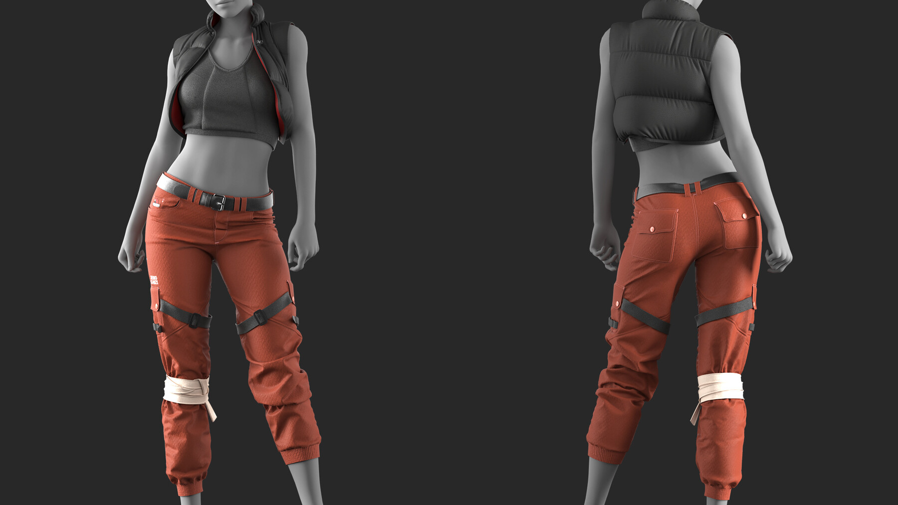 ArtStation - Girl's Outfit 30 - Marvelous / CLO Project file | Game Assets