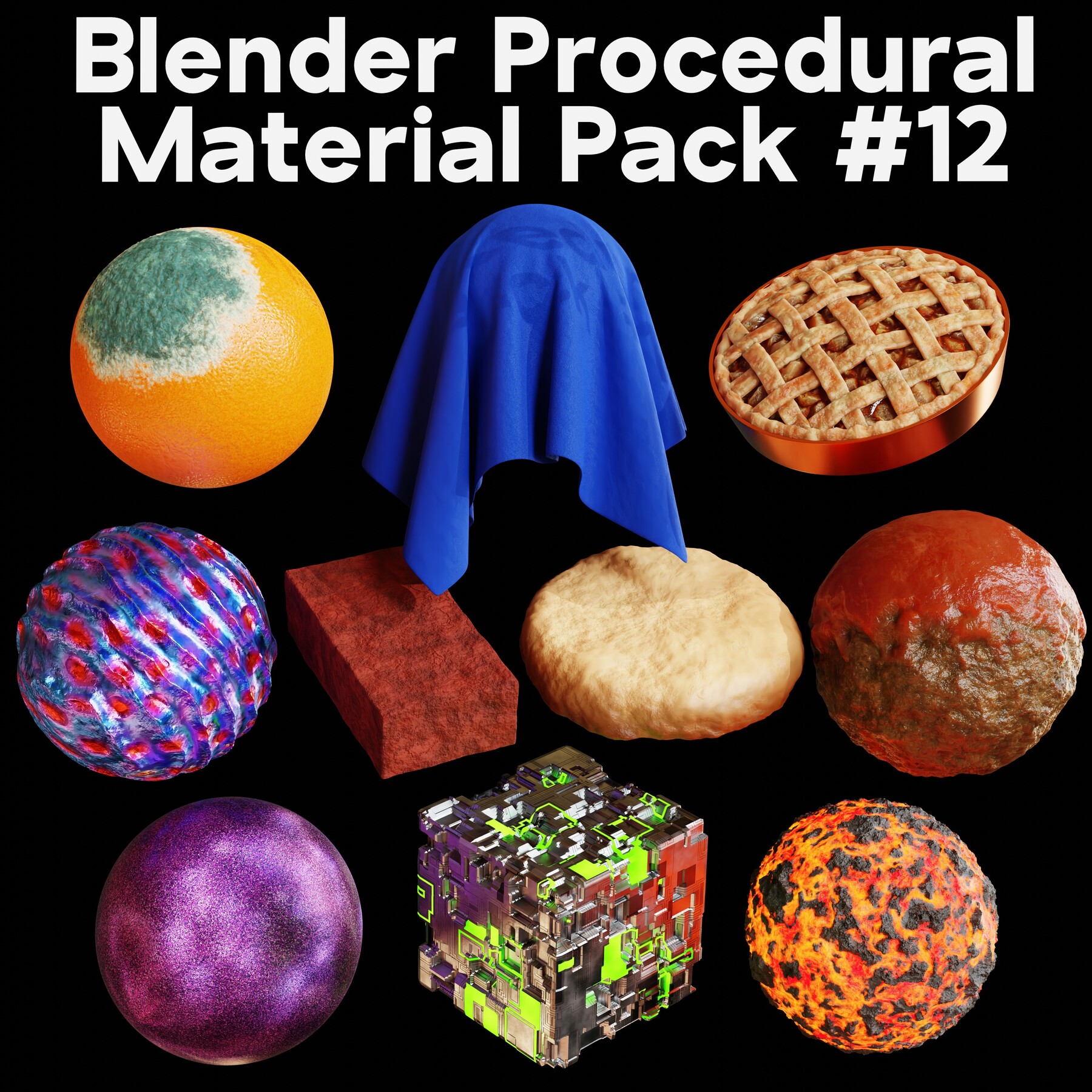 ArtStation - Blender Procedural Material Pack #12 | Resources