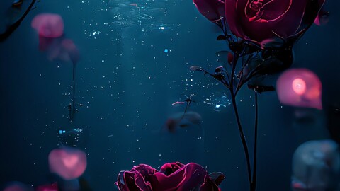 rose under the sea