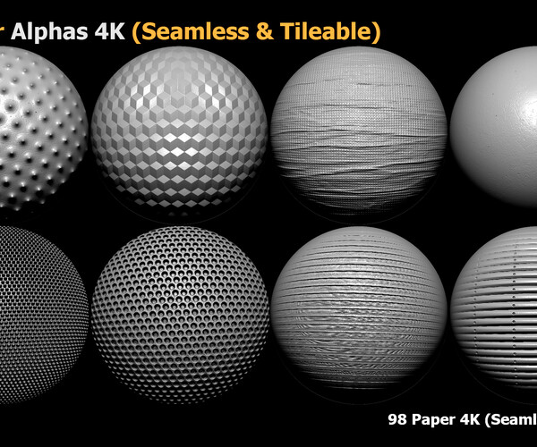 ArtStation - 96 Plastic Alphas (Seamless & Tileable) VOL 11 | Brushes