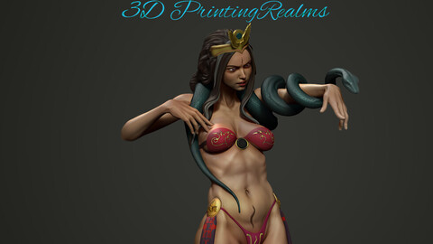 Snake Girl for 3d prnting in STL format .