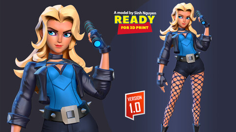 Cammy from Street Fighter - 3D Print Model by Sinh Nguyen