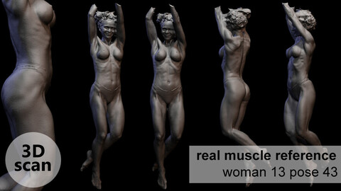 3D scan real muscleanatomy Woman13 pose 43