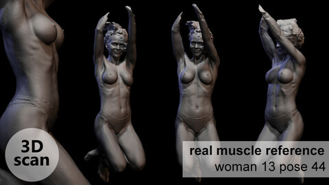 3D scan real muscleanatomy Woman13 pose 44