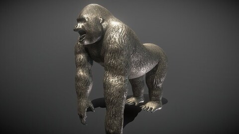 Gorilla Bronze Statue