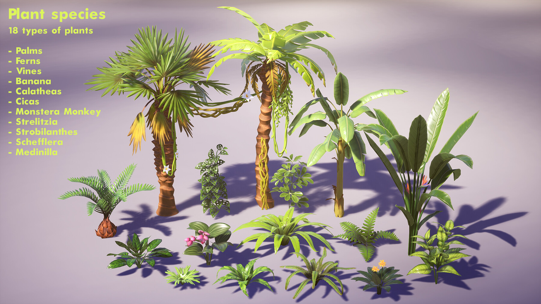 ArtStation Tropical Plants Pack Game Assets File