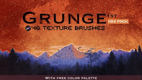 Grunge Brushes For Procreate, Texture Brush, Illustration Brush, Grainy Print, Procreate Stamps, Lettering, Old Paper Texture