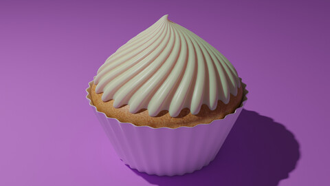 Small cupcake with frosting