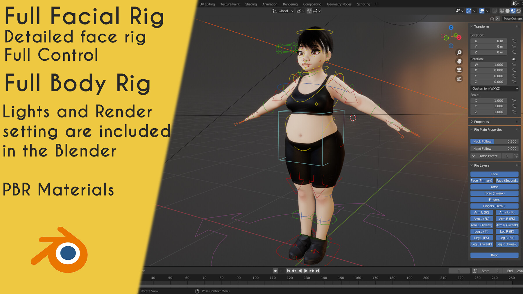 Artstation Fat Woman Stylized Girl Cartoon Female Low Poly 3d Model Game Assets