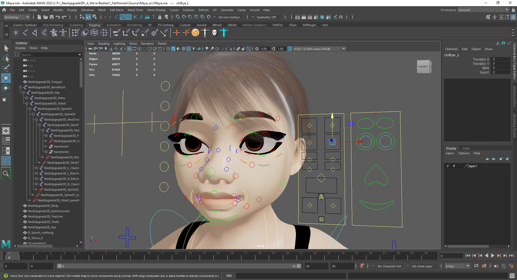 ArtStation - Fat Woman stylized girl cartoon Female Low-poly 3D model ...