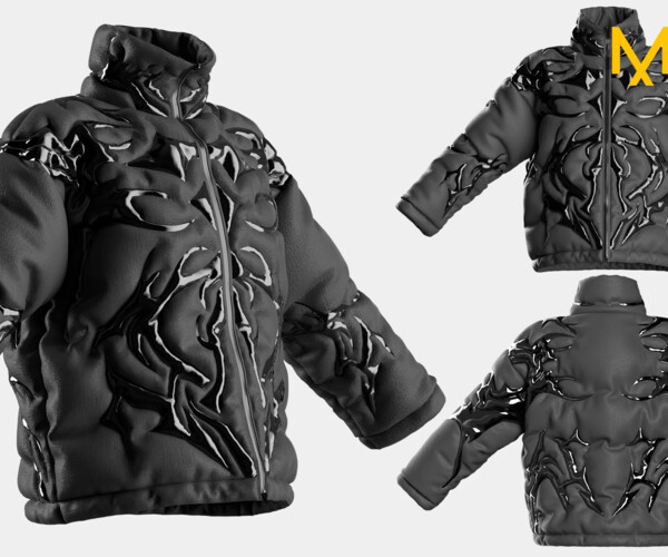 ArtStation - Streetwear Puffer Jacket #023 - Clo 3D / Marvelous