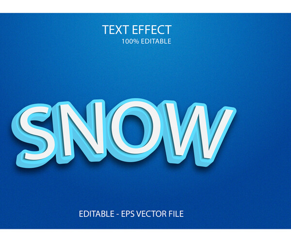 ArtStation - Snow. Text Effects, EPS Template File | Artworks