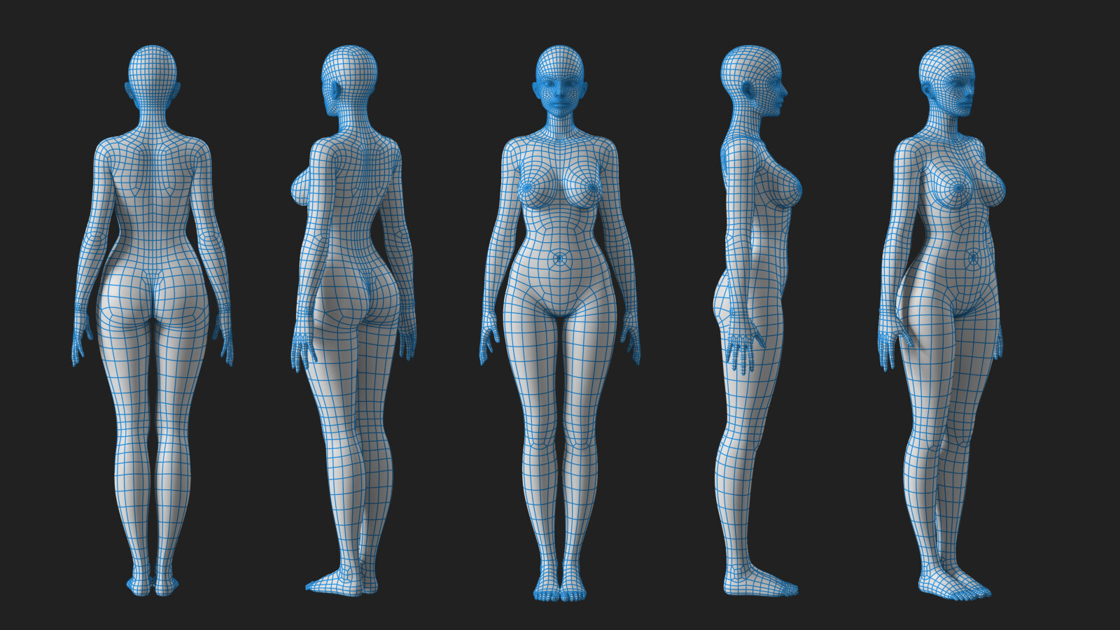 ArtStation - Female Base Mesh Low Poly | Resources