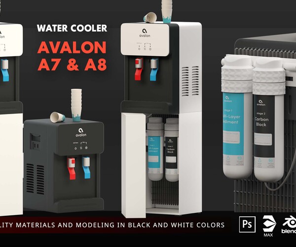 Avalon A8 Countertop Bottleless Water Cooler Black