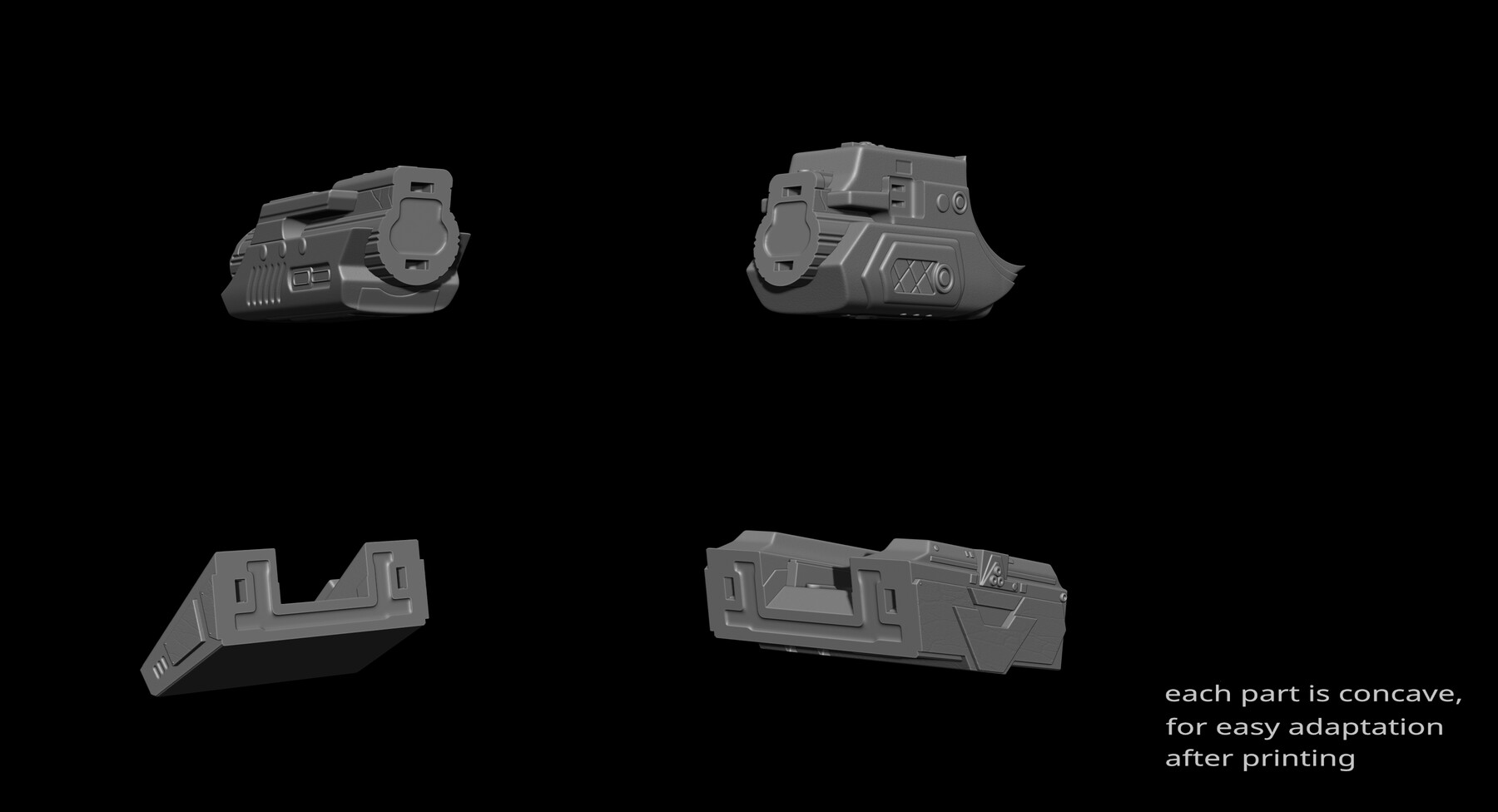 ArtStation - Predator Shoulder Cannon plasma Two Size File STL – OBJ ...