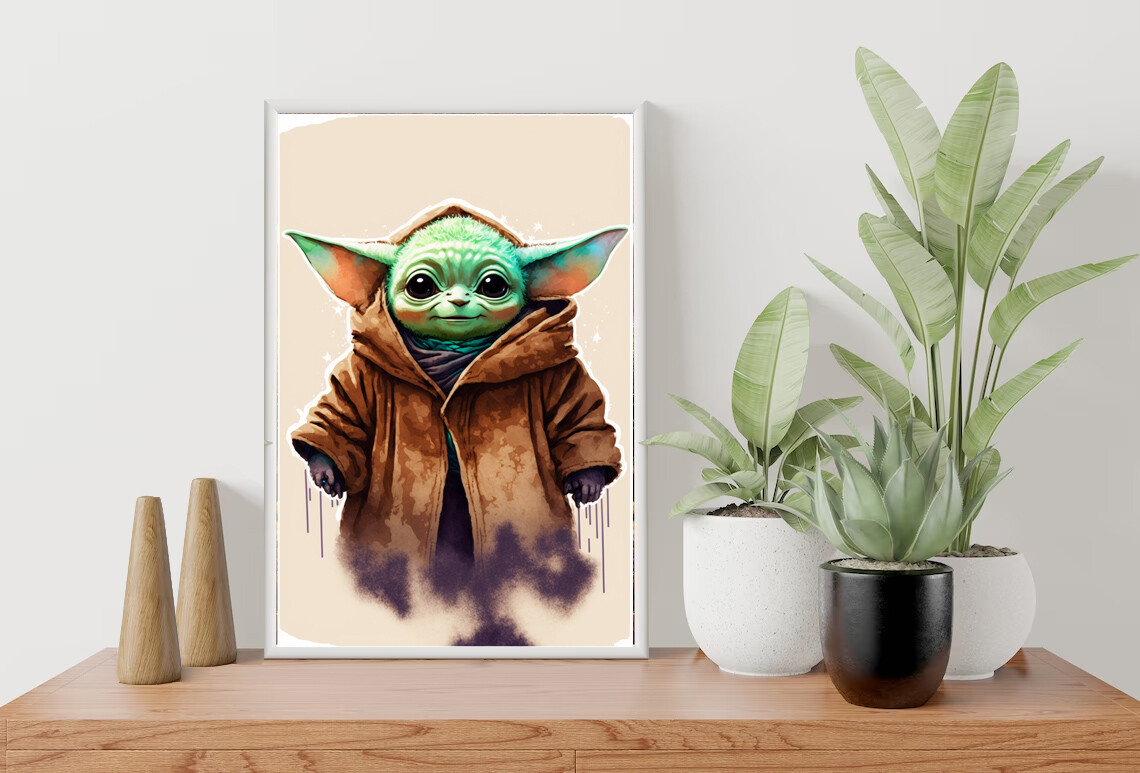 ArtStation - Cute baby Yoda Star Wars watercolor | Digital download,  Nursery Printable, Jedi, Art Print, Aquarel Art, Painting, Printable, Kids,  Baby | Artworks