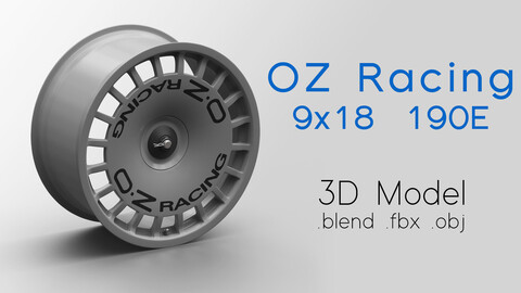 OZ Racing Magnesium Rim/Wheel DTM 190E 3D Model