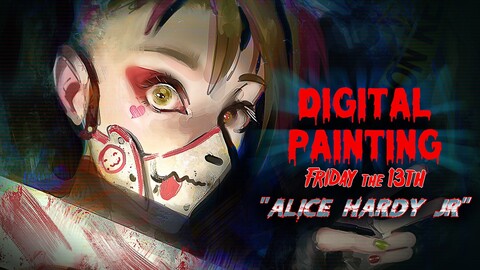 Painting process - Friday the 13th - Alice Hardy Jr