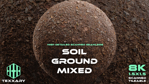 T021 Soil Ground Mixed 1.5x1.5 | Scanned Material