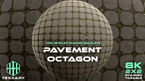T035 Pavement Octagon 2x2 | Scanned Material