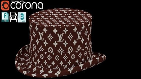 Louis Vuitton Cylinder Hat Low-poly