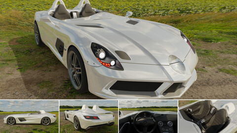 Mercedes-Benz SLR Stirling Moss with Engine Sounds