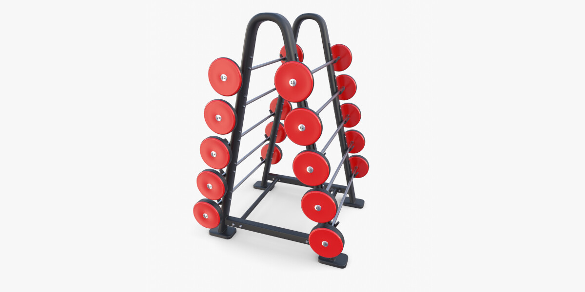 ArtStation Barbell rack double Game Assets