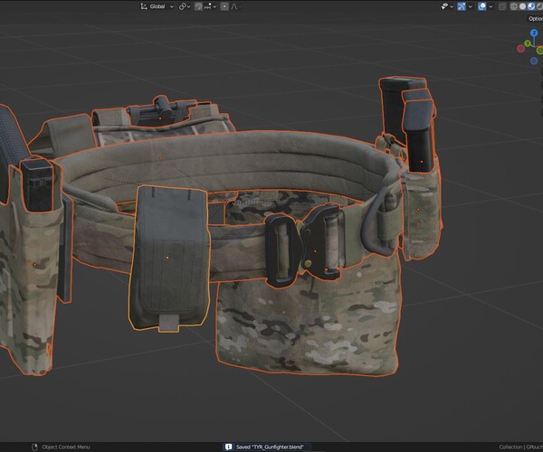 ArtStation - MILITARY Game Ready TYR Gunfighter Belt | Game