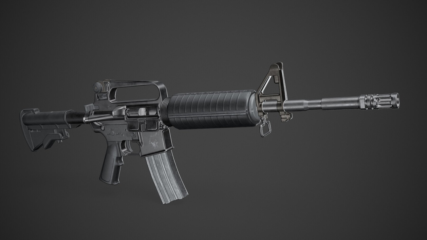 ArtStation - Game ready - Colt M16A2 Assault Rifle + M727 Government ...