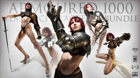 Armoured Female Character Dynamic and Static Poses Photo references 1000+ [Special Eddition]