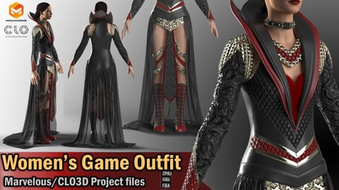 Women's Game  Outfit   (ZPRJ + OBJ + FBX)