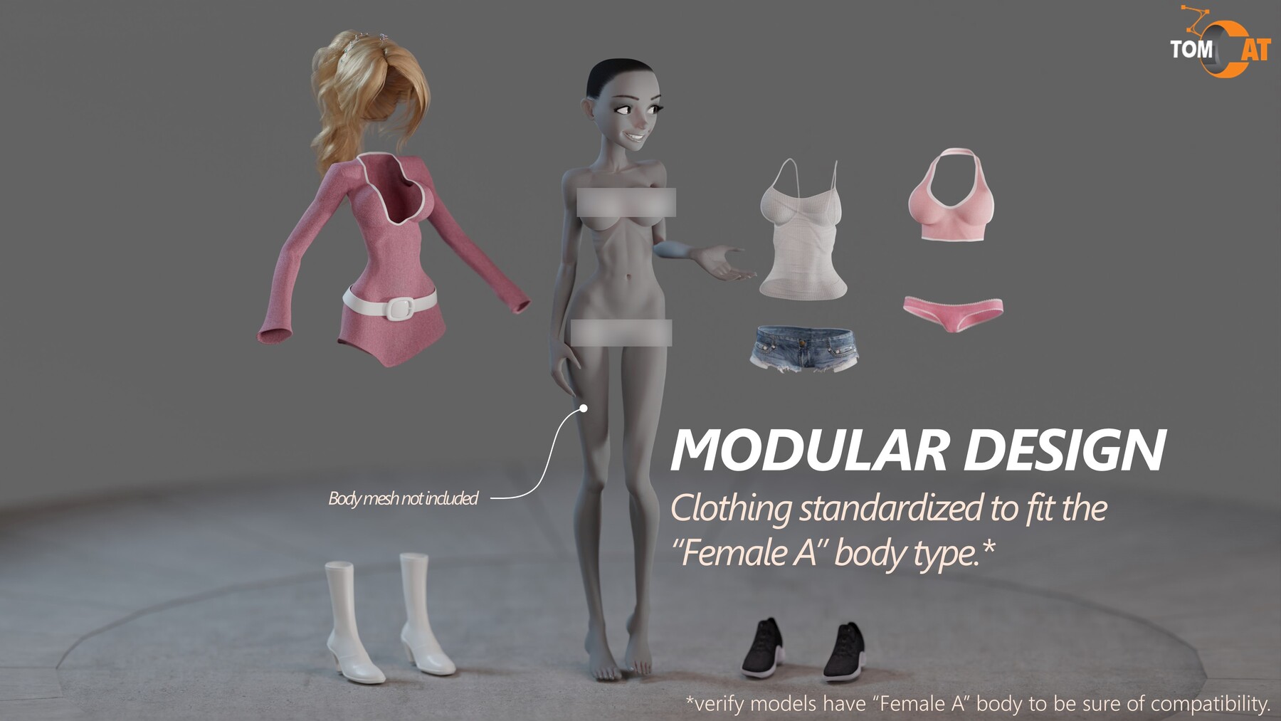 Clothing Pack 1 for Blender | 3D model