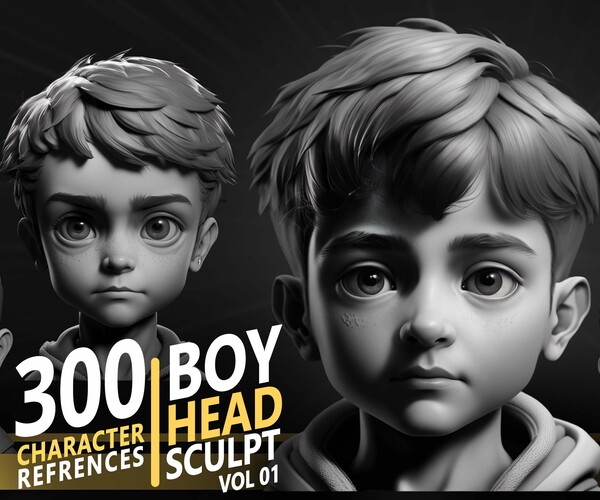 300 Male Head Sculpt - References for Artist