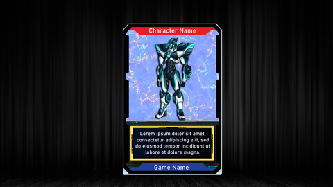 Gaming Nft Card Template Photoshop