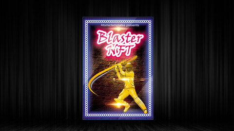 Blaster Card NFT template Photoshop