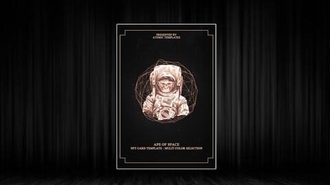 Ape of Space NFT card PSD template