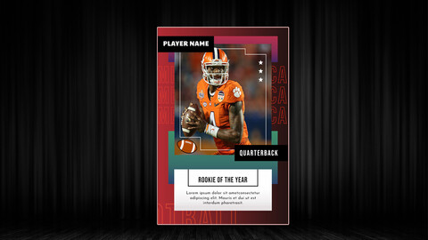 Sports Trading Card template photoshop