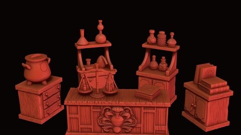 Magic Potions Store 3D print model