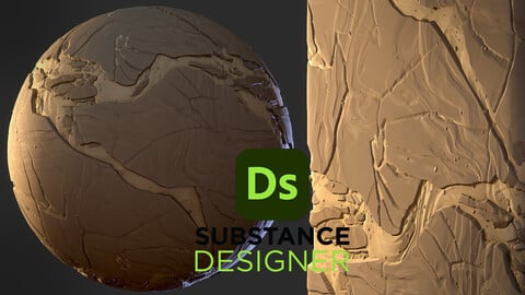 Stylized Cracked Terrain - Substance 3D Designer