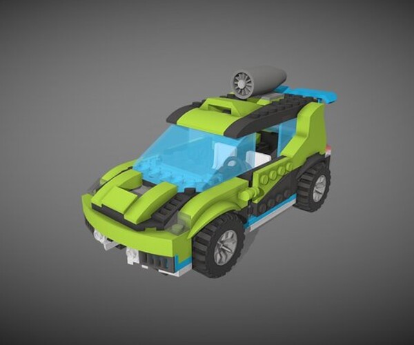 ArtStation - Rocket Rally Car Lego | Game Assets