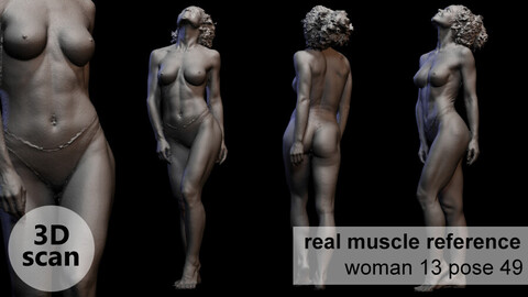 3D scan real muscleanatomy Woman13 pose 49
