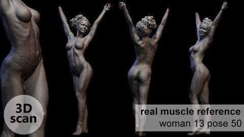 3D scan real muscleanatomy Woman13 pose 50