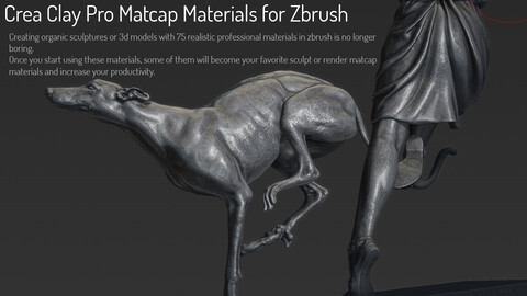Crea Clay Pro Matcap Materials for Zbrush