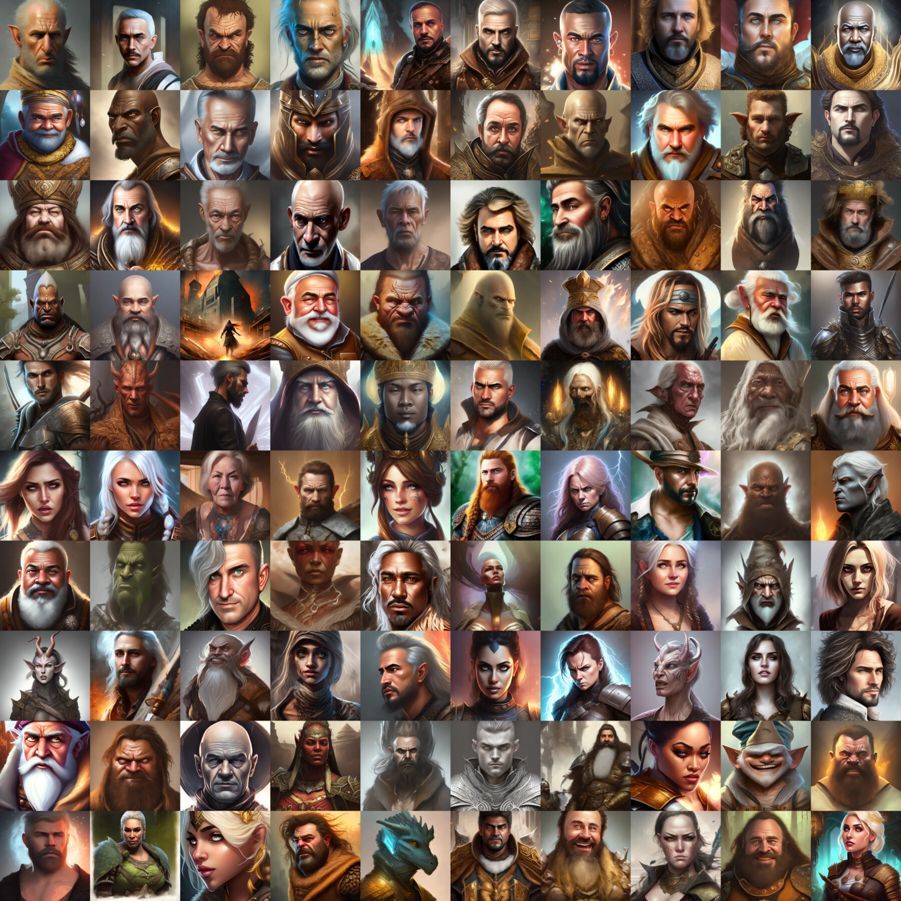 ArtStation - VTT / TTRPG - Fantasy Portrait Pack 2 - 200 Characters ...