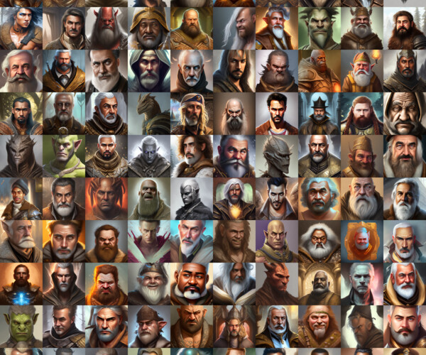 ArtStation - VTT / TTRPG - Fantasy Portrait Pack 5 - 200 Characters ...