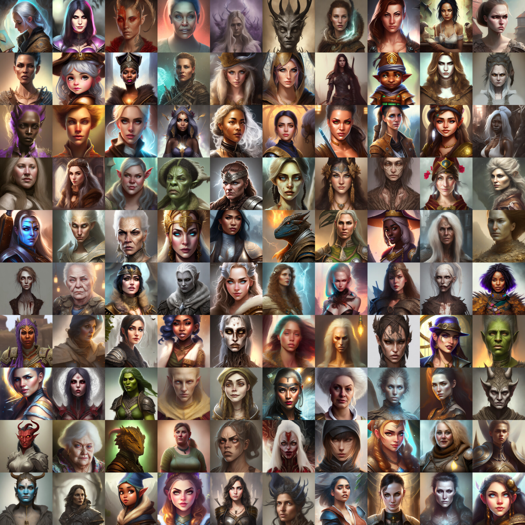 ArtStation - VTT / TTRPG - Fantasy Portrait Pack 5 - 200 Characters ...